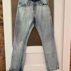 Distressed skinny BLACK jeans